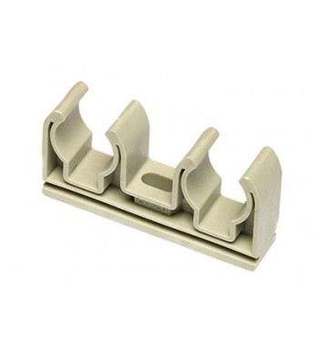 Clema dubla din plastic PPR Ekoplastik gri 2X25 PRDV0252XX Ambalaj: 1/400