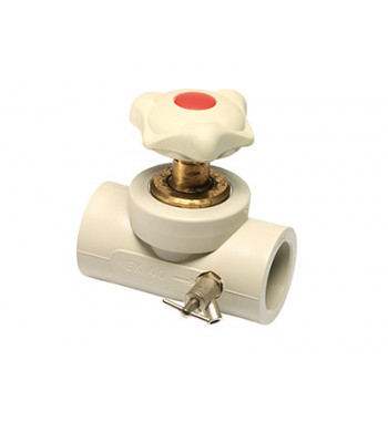 Robinet de trecere cu ventil de scurgere PPR Ekoplastik gri 40 dreapta SVEV040PXX Ambalaj: 1/15