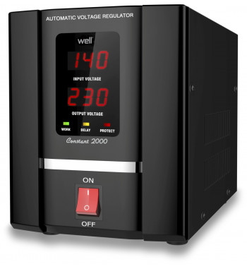 STABILIZATOR AUTOMAT DE TENSIUNE WELL CONSTANT 2000VA CU SERVO MOTOR