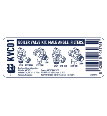 SET ROBINETI COLTAR CU FILTRU CONECTARE CAZAN FILET EXTERIOR KVC01