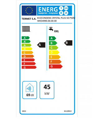CENTRALA ECOCONDENS 50 CRYSTAL PLUS AT+ACM, KIT DE EVACUARE INCLUS, CL.A   4991RO