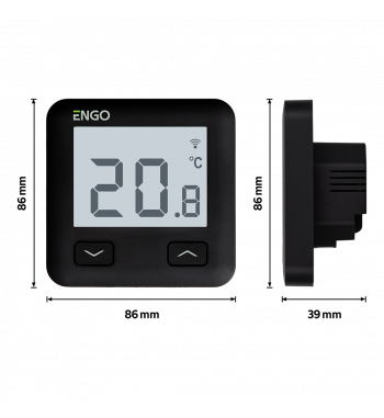 *TERMOSTAT DE CAMERA PRIN INTERNET WIFI, 230V, NEGRU E10-B