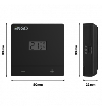 *TERMOSTAT DE CAMERA CU FIR, NEGRU, EASY-BATB