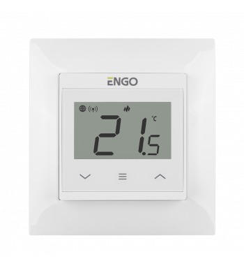 *TERMOSTAT DE CAMERA PRIN INTERNET WIFI PENTRU RAMA 55X55, ALB E55-W