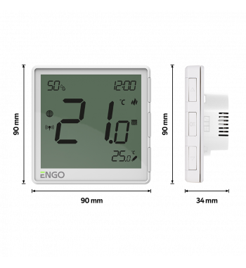*TERMOSTAT DE CAMERA WIFI ZIGBEE, 230V, ALB, EONE-230W