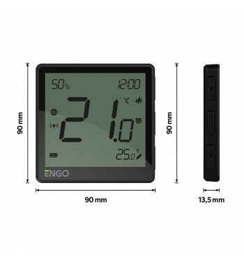 *TERMOSTAT DE CAMERA WIFI ZIGBEE, LI-ION, NEGRU EONE-BATB