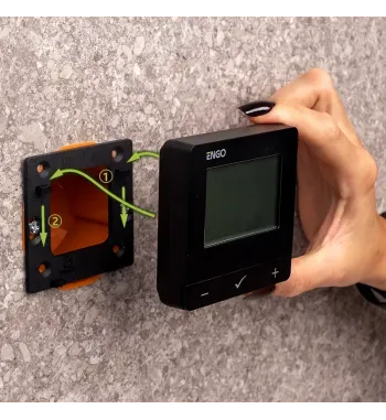 *TERMOSTAT DE CAMERA WIFI ZIGBEE/868MHZ, NEGRU E25-BATB