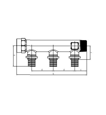 DISTRIB.,RACORD CU MANSON ALUNECATOR RAUTITAN RX+, 16-R/RP3/4-3 CIRCUITE  14563851001  Ambalaj: 1/1