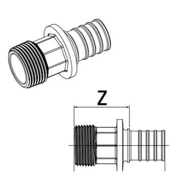 TRECERE RAUTITAN 20-R3/4 RX+, FILET EXTERIOR, 14563151001