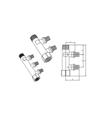 DISTRIB.,RACORD RAUTITAN RX, 16-R/RP3/4-2 CIRCUITE  13661281001