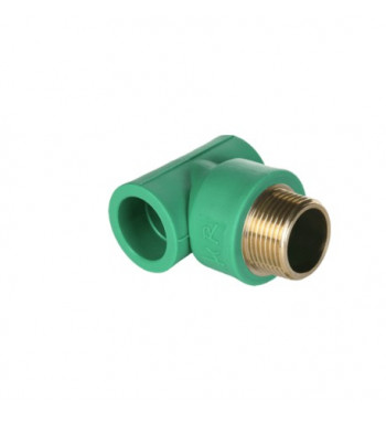 Teu racord exterior metalic PPR verde 32X1"