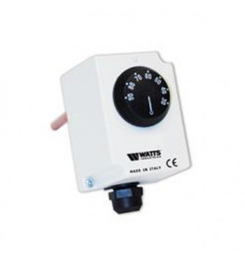 Termostat imersie TRE100-N, 3 contacte, 16(5)A 250V - 10(1)A 380V, domeniu reglaj 30 - 90°C, diferenţial 8±3°C, racord 1/2", lun