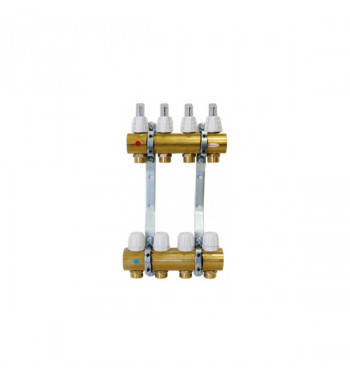 Ansamblu colector-distribuitor alama pentru incalzire in pardoseala, 1", OPTIMUM 1, pt. EK cu 4 cai