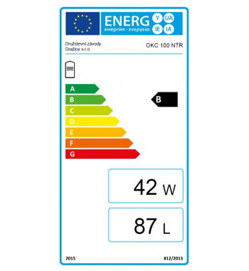 Boiler de sol indirect DZD OKC, 1 serpentina, 100 L, racorduri pe partea superioara, fara flansa