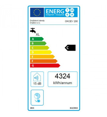 Boiler de perete orizontal electric DZD OKCEV, 200 L
