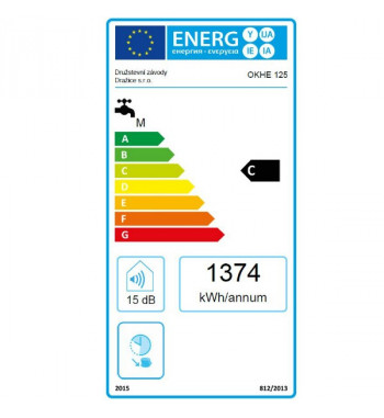 Boiler de perete vertical electric quadrat DZD OKHE, 125 L
