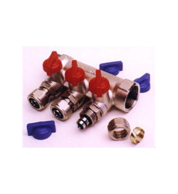 608 DISTRIBUITOR 1"X16 3 CAI, PT. PEX-AL, ECHIPAT, ROSU